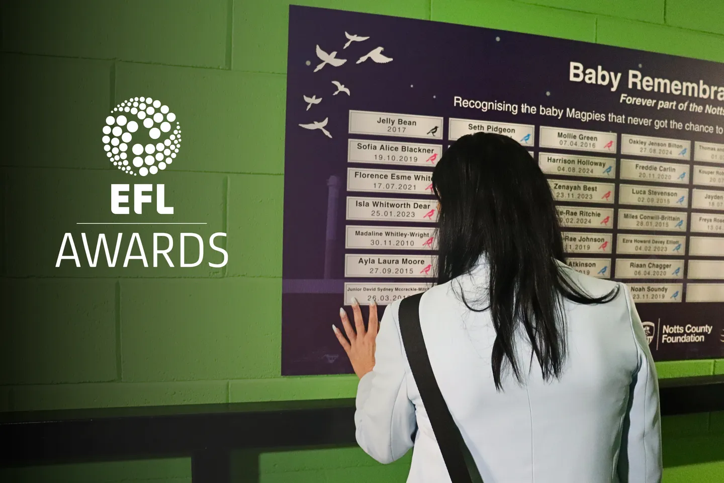 National Recognition: Baby Remembrance Wall Honoured in the EFL Awards