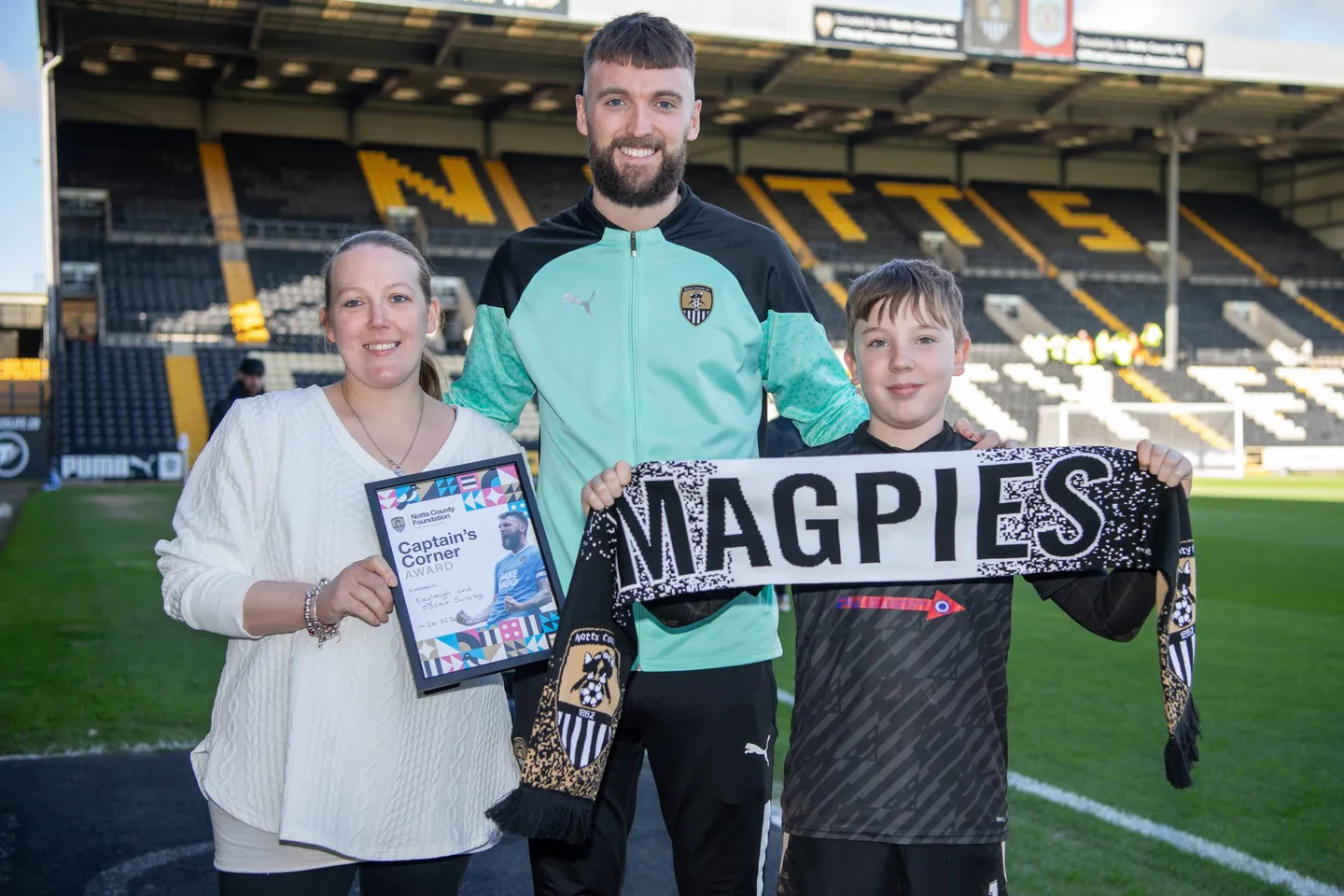 Notts County Foundation Honours Oscar and Kayleigh with Captain’s Corner Award for February